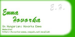 emma hovorka business card